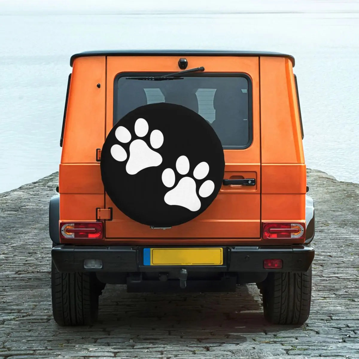 Dog Pet Foot Mark Spare Tire Cover