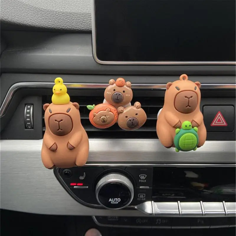 Cartoon Capybara Car Air Freshener Vent Clip