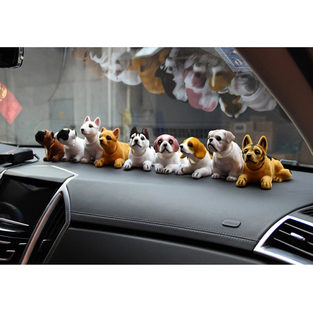 Cute Car Dashboard Head Dog Figure