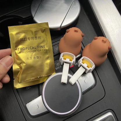 Cartoon Capybara Car Air Freshener Vent Clip