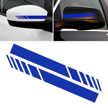 Car Racing Stripe Stickers Rearview Mirror Reflective