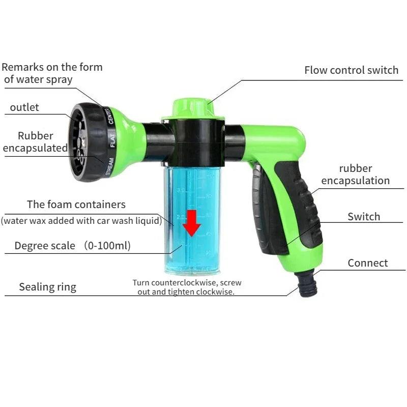 Portable Auto Foam Lance Water