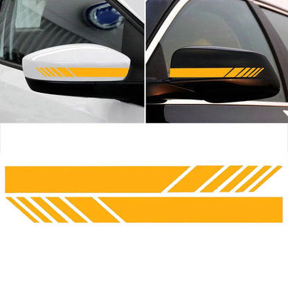 Car Racing Stripe Stickers Rearview Mirror Reflective