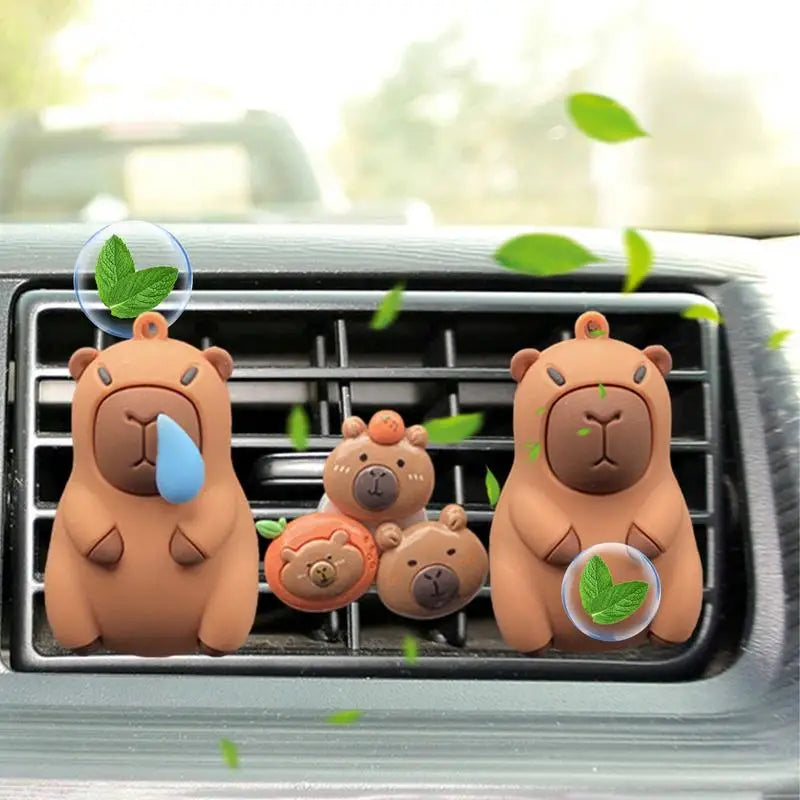 Cartoon Capybara Car Air Freshener Vent Clip