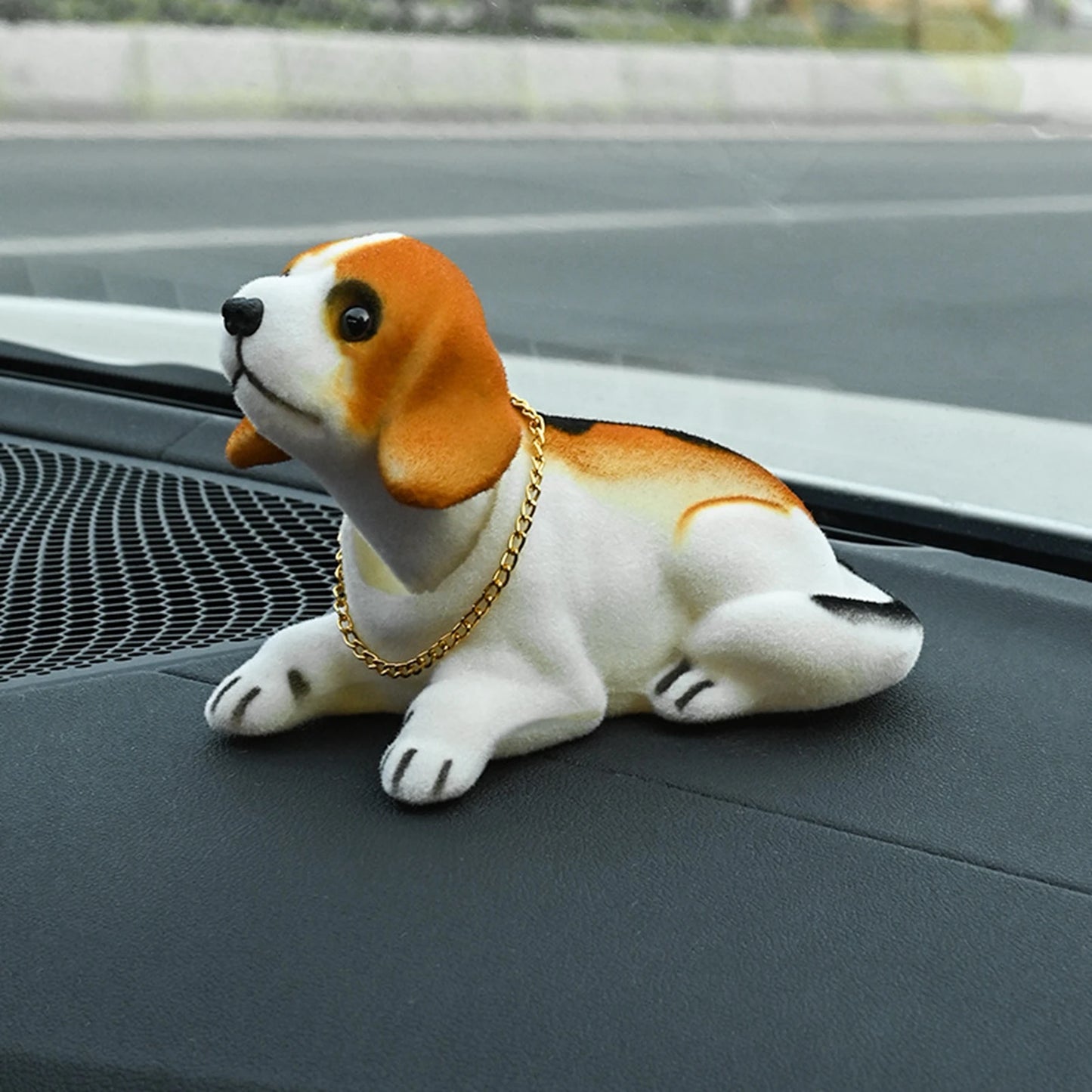 Cute Car Dashboard Head Dog Figure